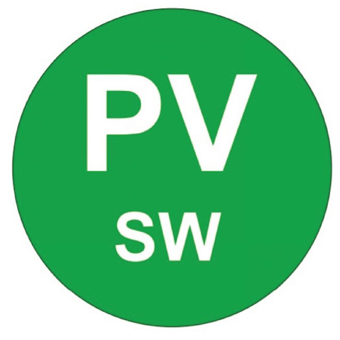 Reflective PV SW Label