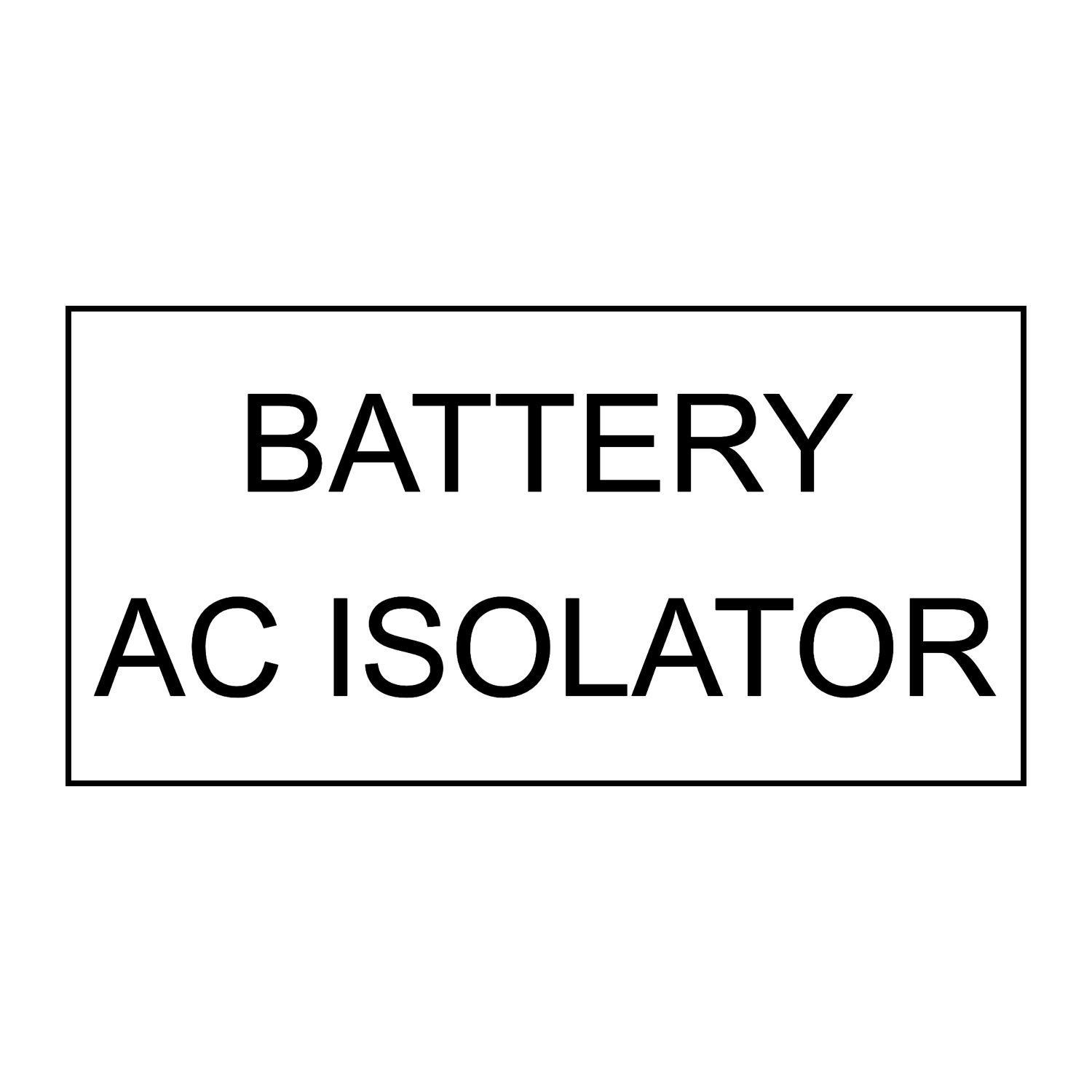 Battery AC Isolator