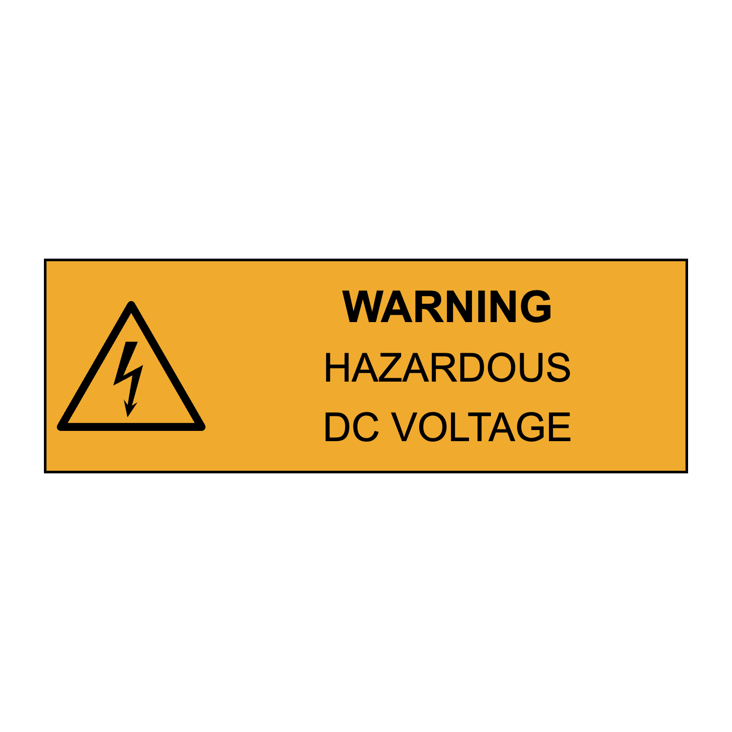 Warning Hazardous DC Voltage