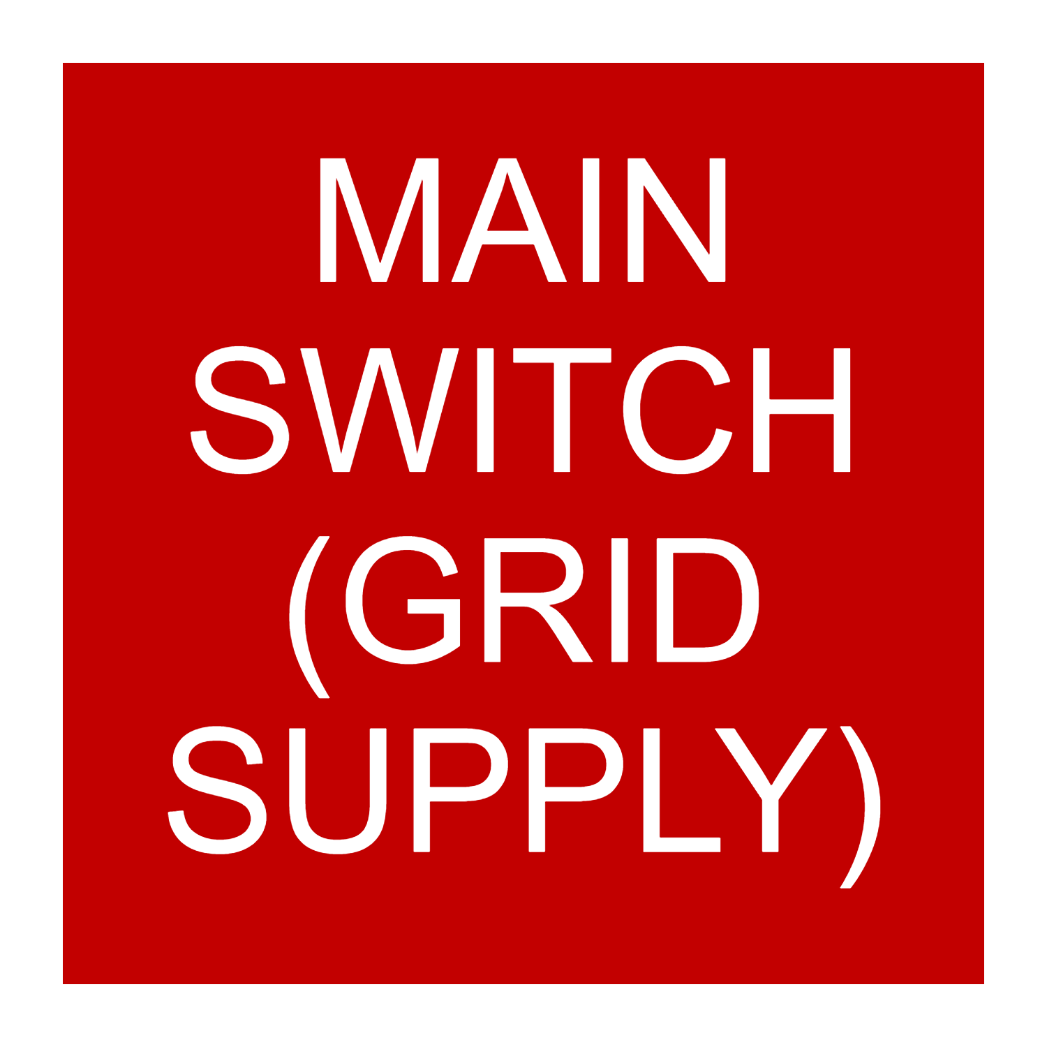 Main Switch (Grid Supply)