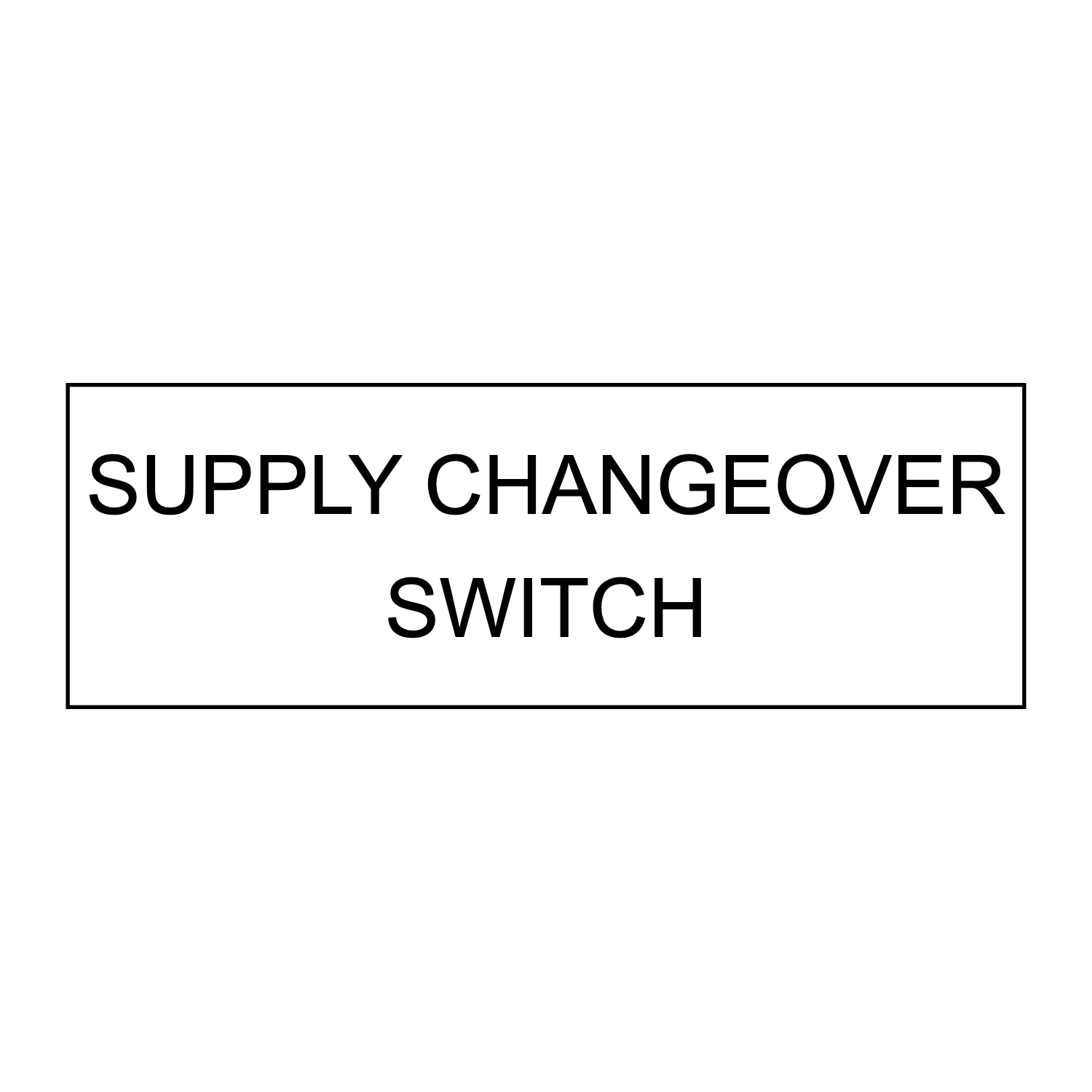 Supply Changeover Switch