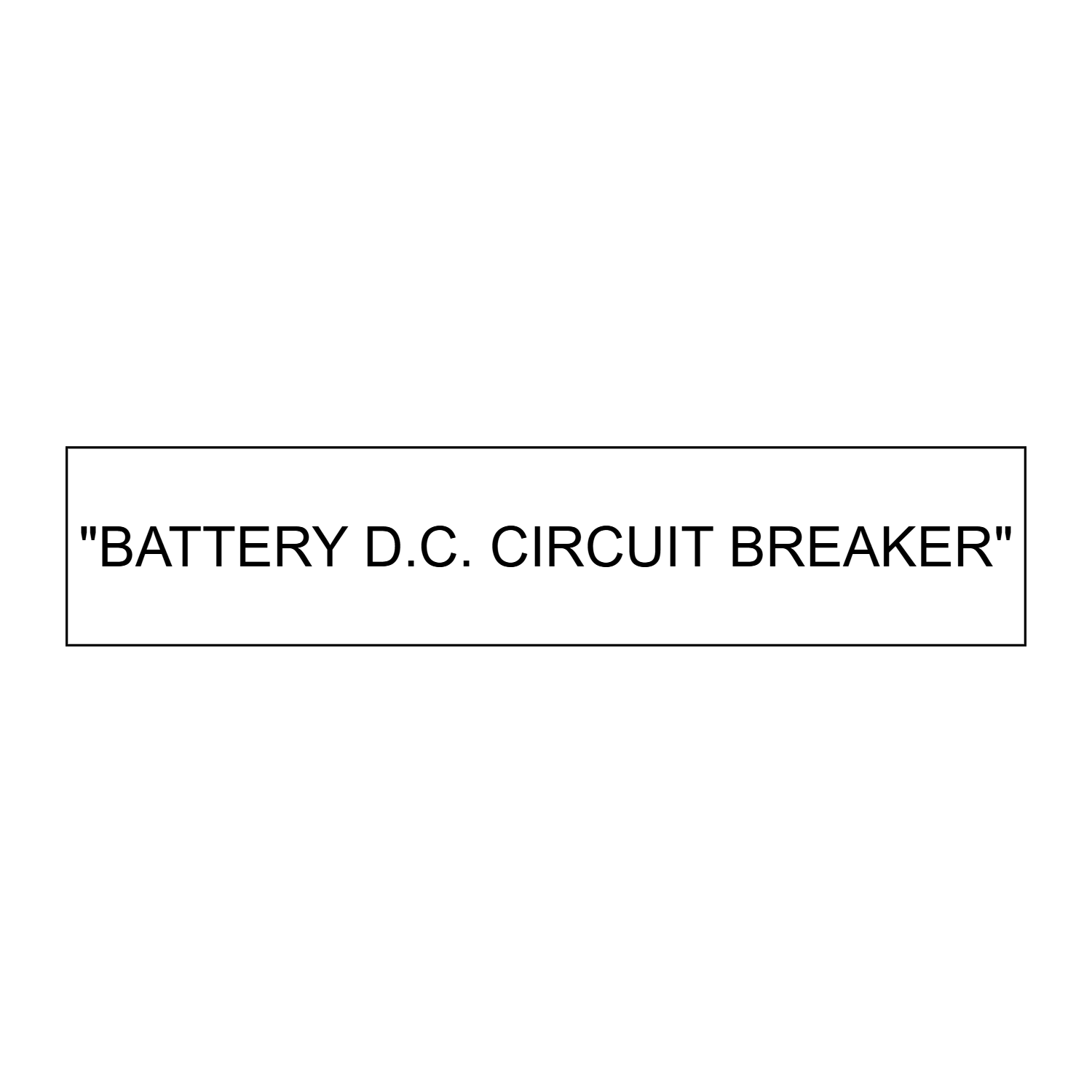 "Battery DC Circuit Breaker"