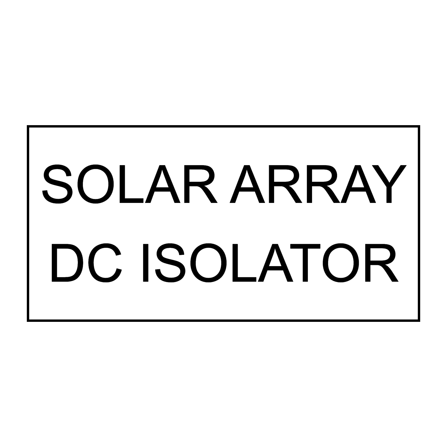 Solar Array DC Isolator