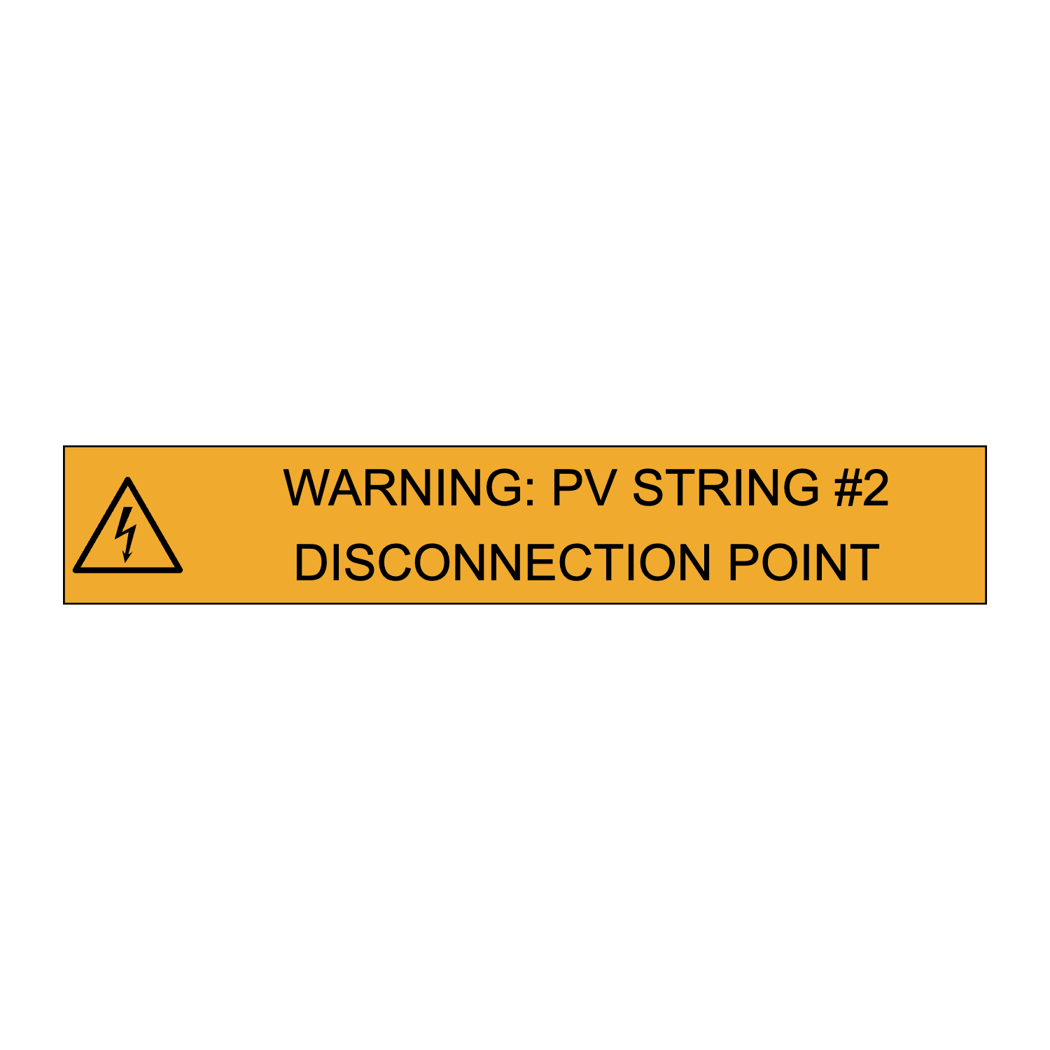 Warning: PV String Disconnection Point #2