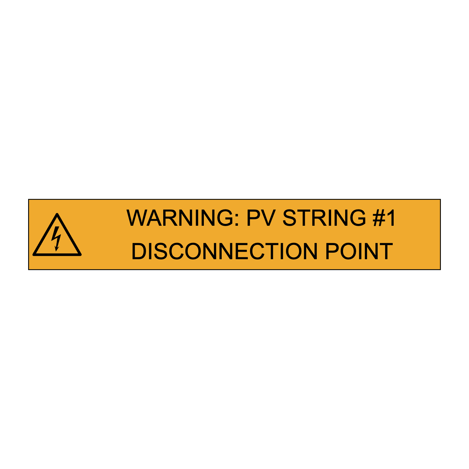 Warning: PV String Disconnection Point #1