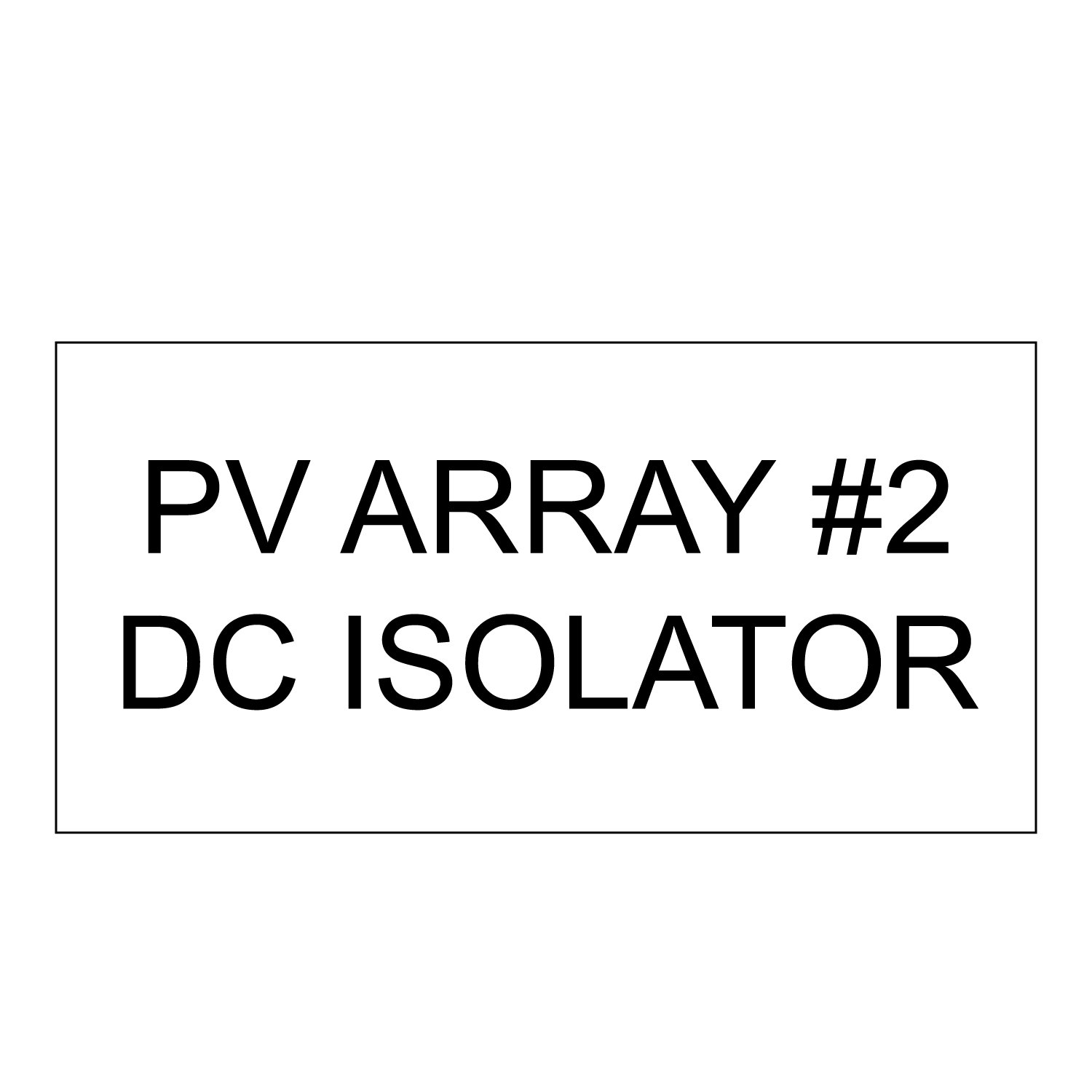 PV Array DC Isolator #2