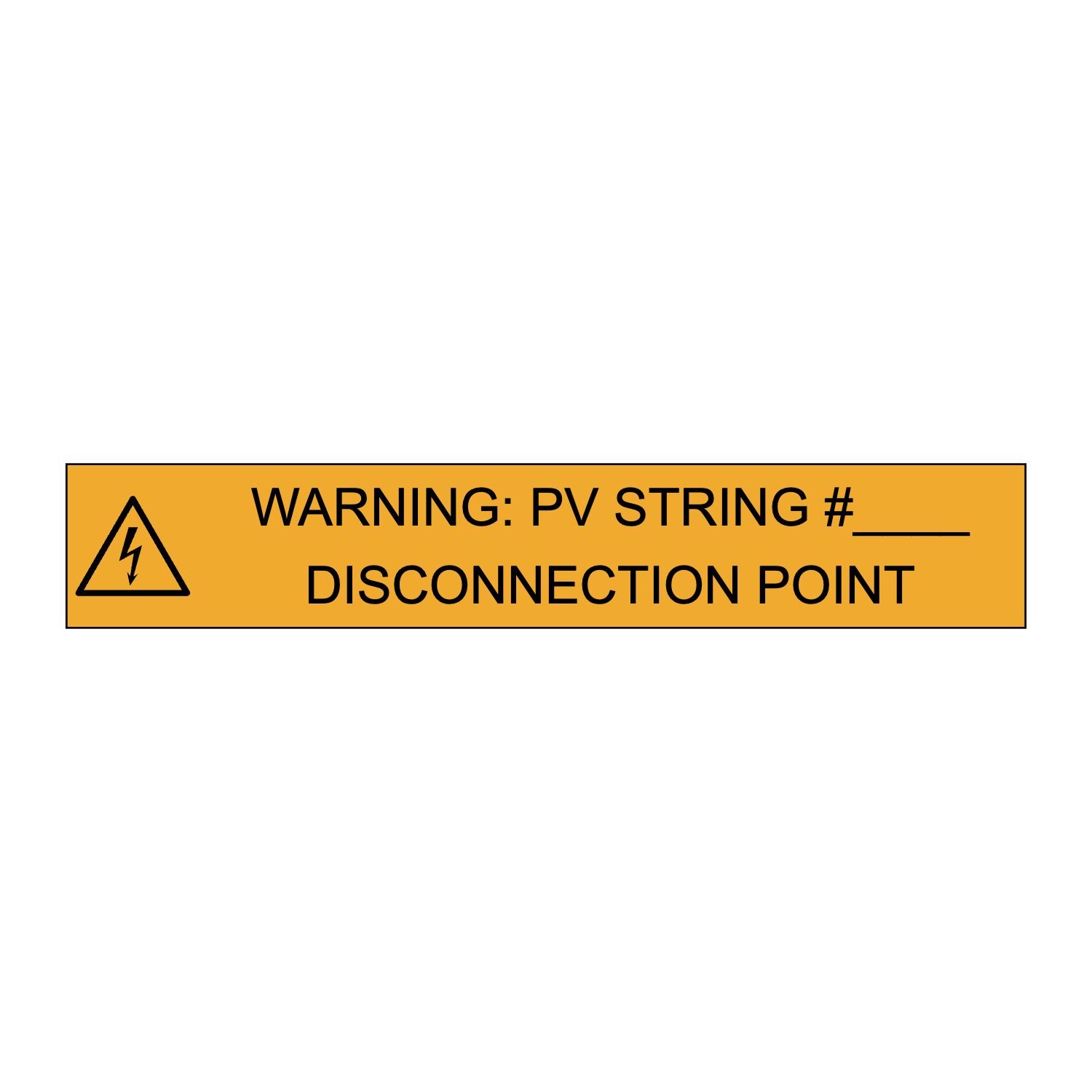 Warning: PV String Disconnection Point #___