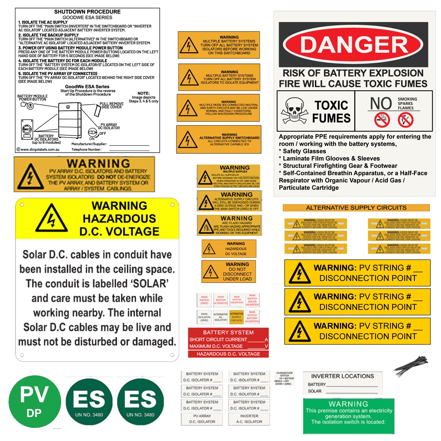 Goodwe ESA Premium Label Kit