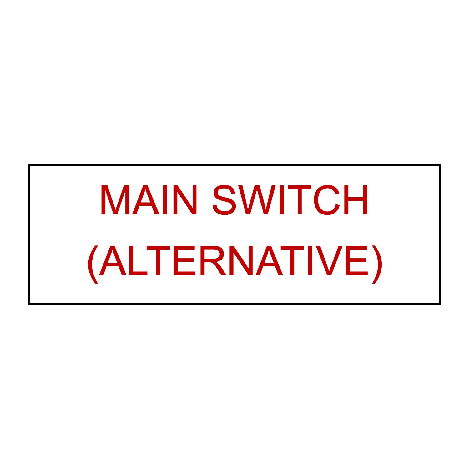 Main Switch (Alternative)