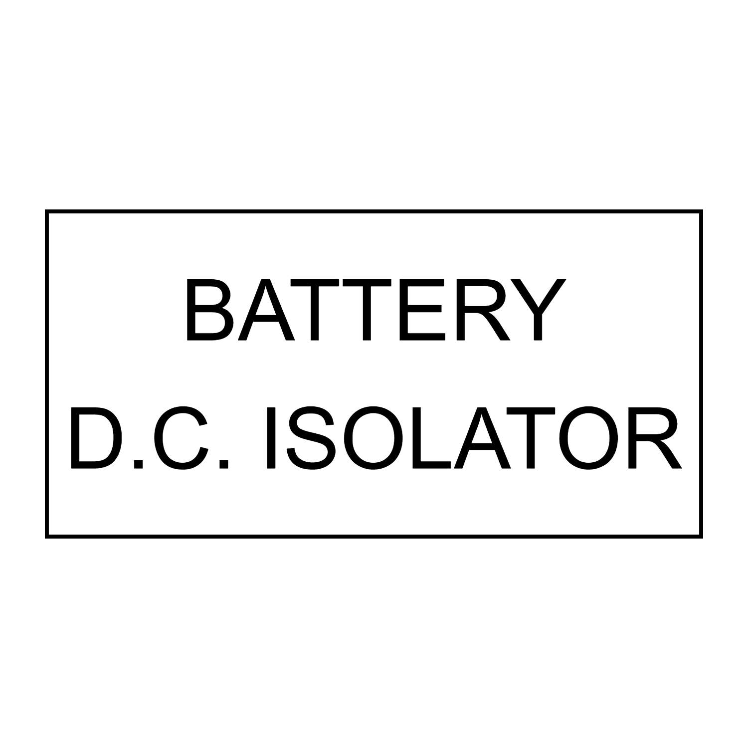 Battery DC Isolator