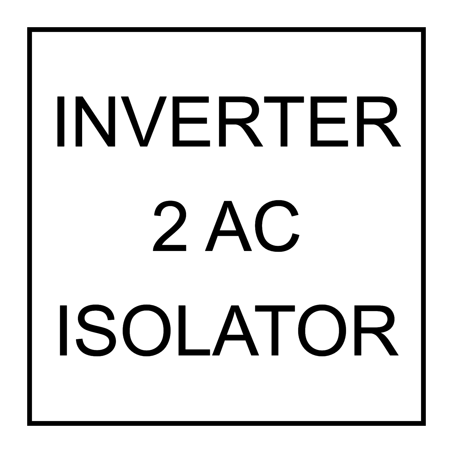 Inverter 2 AC Isolator