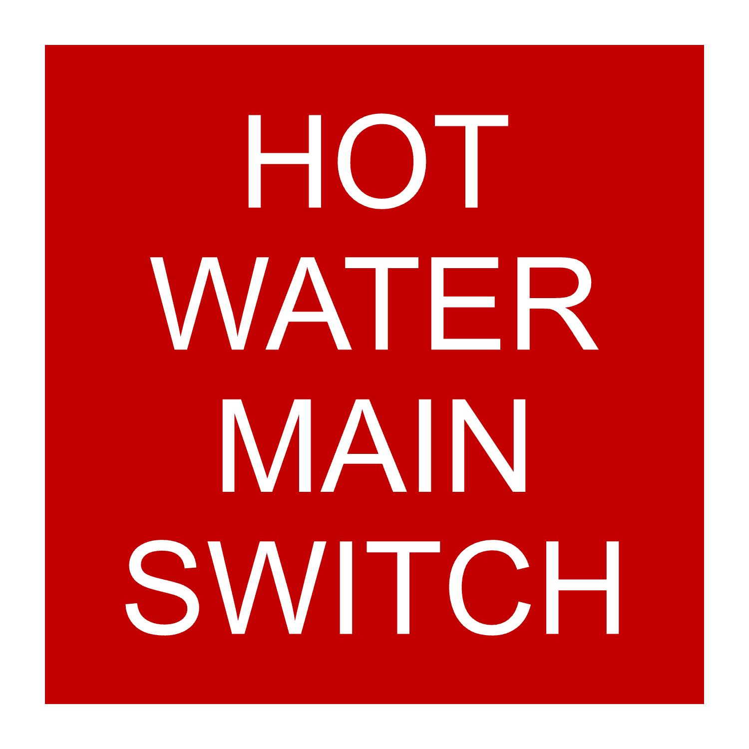 Hot Water Main Switch