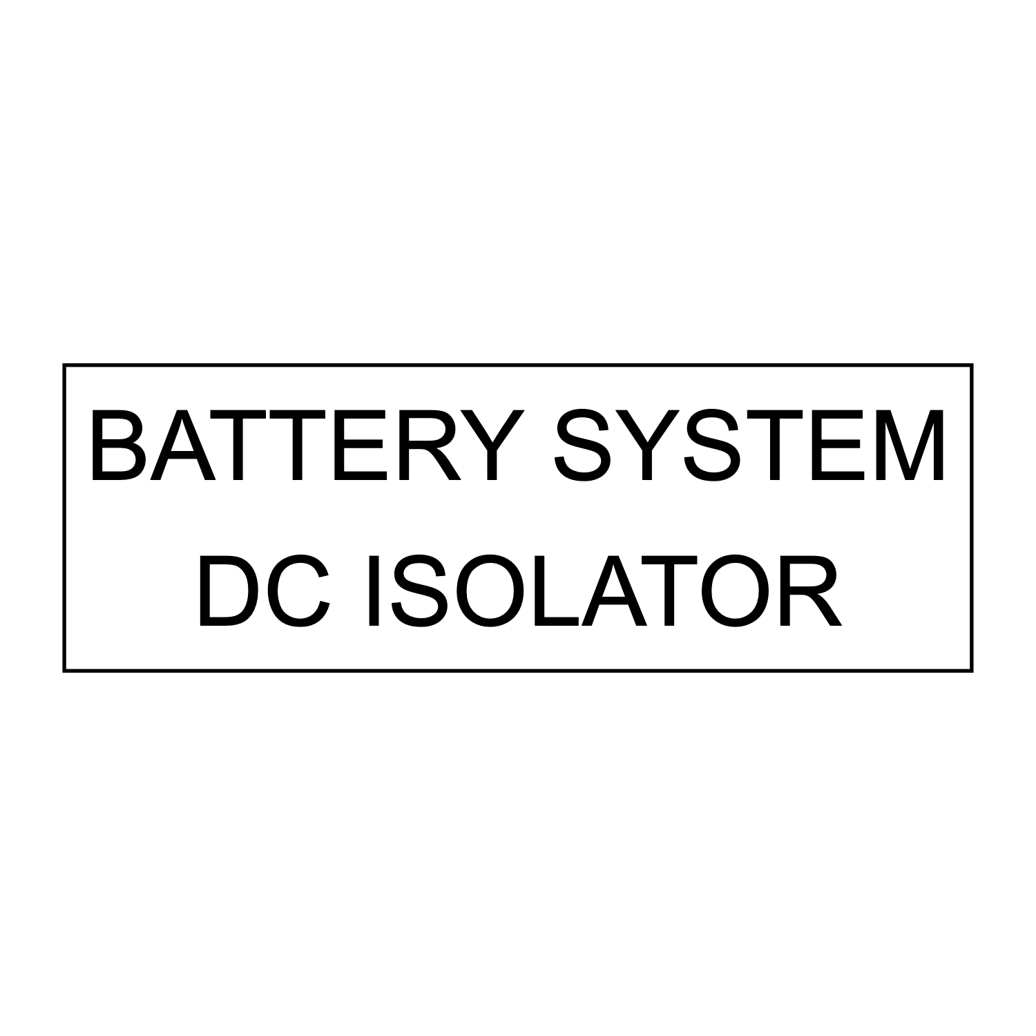 Battery System DC Isolator