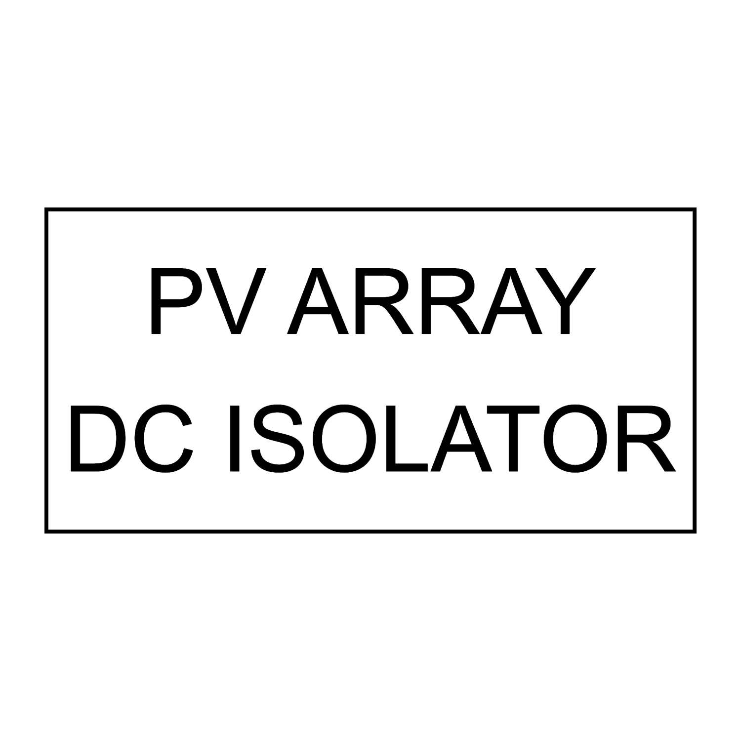 PV Array DC Isolator