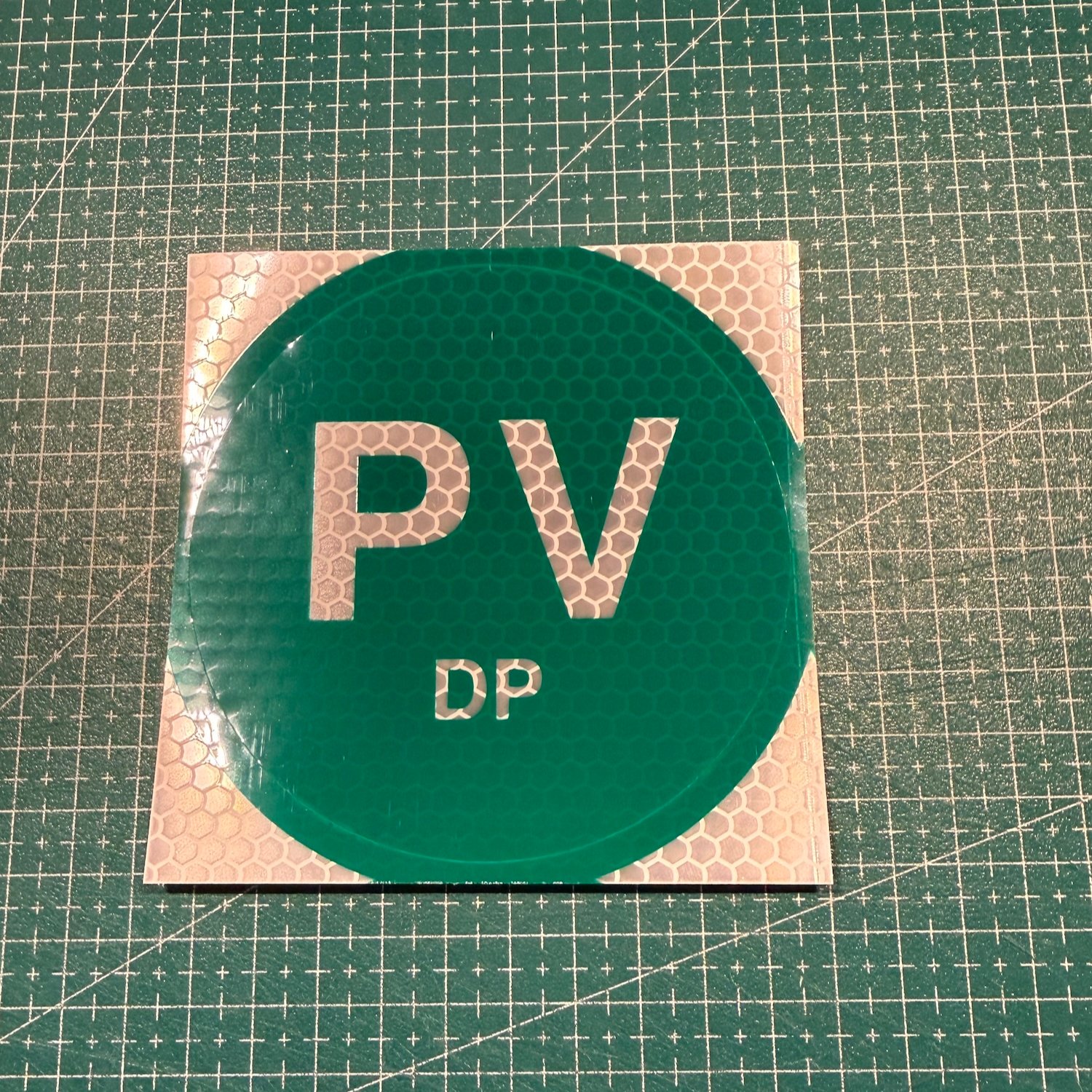 PV DP Green Class 1 Reflective Sticker Sign