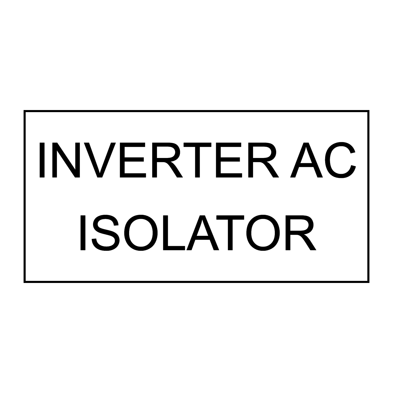 Inverter AC Isolator