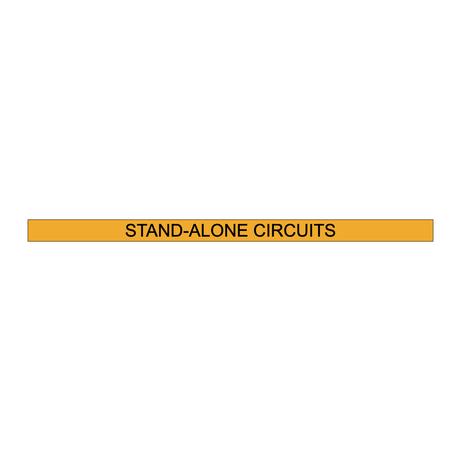 Stand Alone Circuits