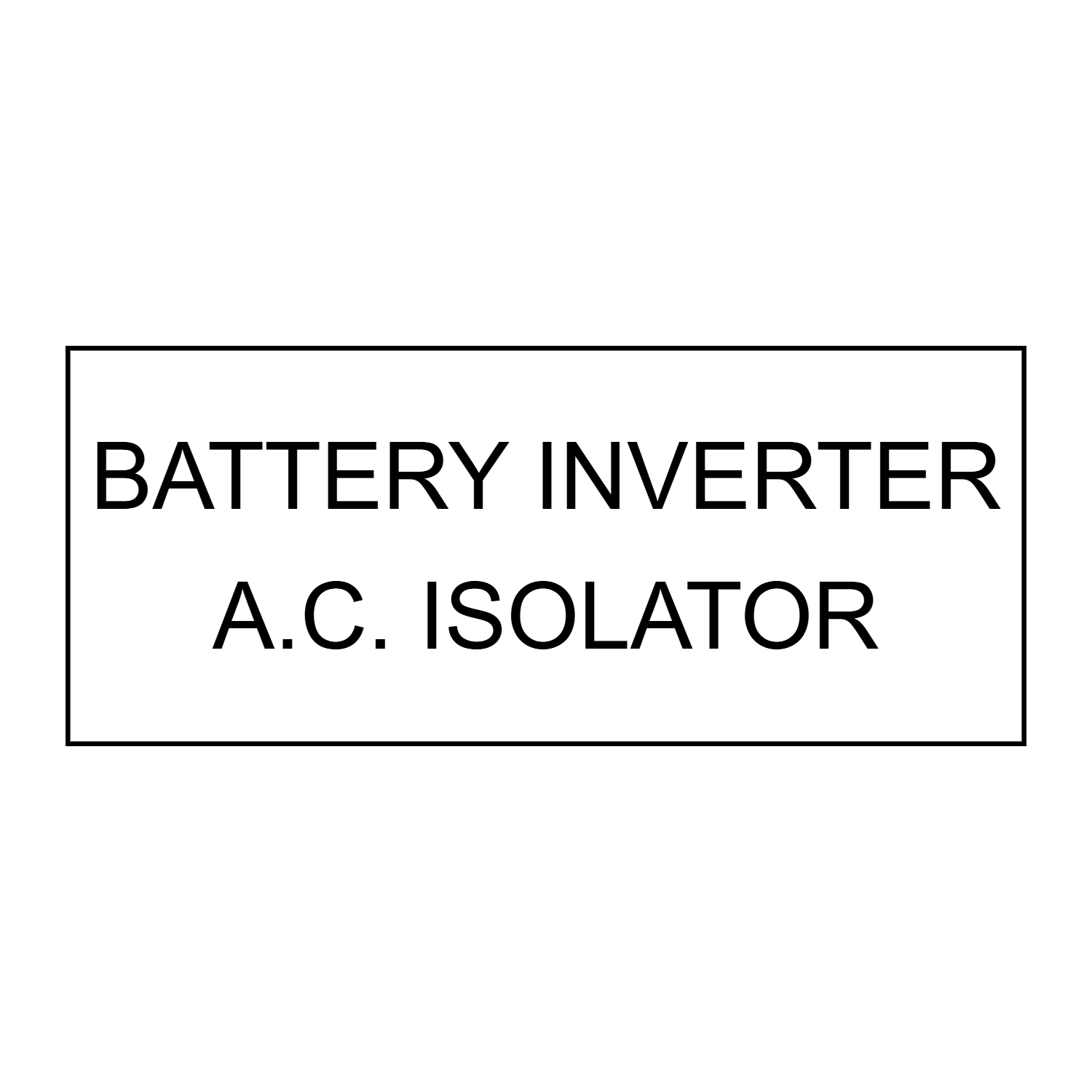 Battery Inverter AC Isolator