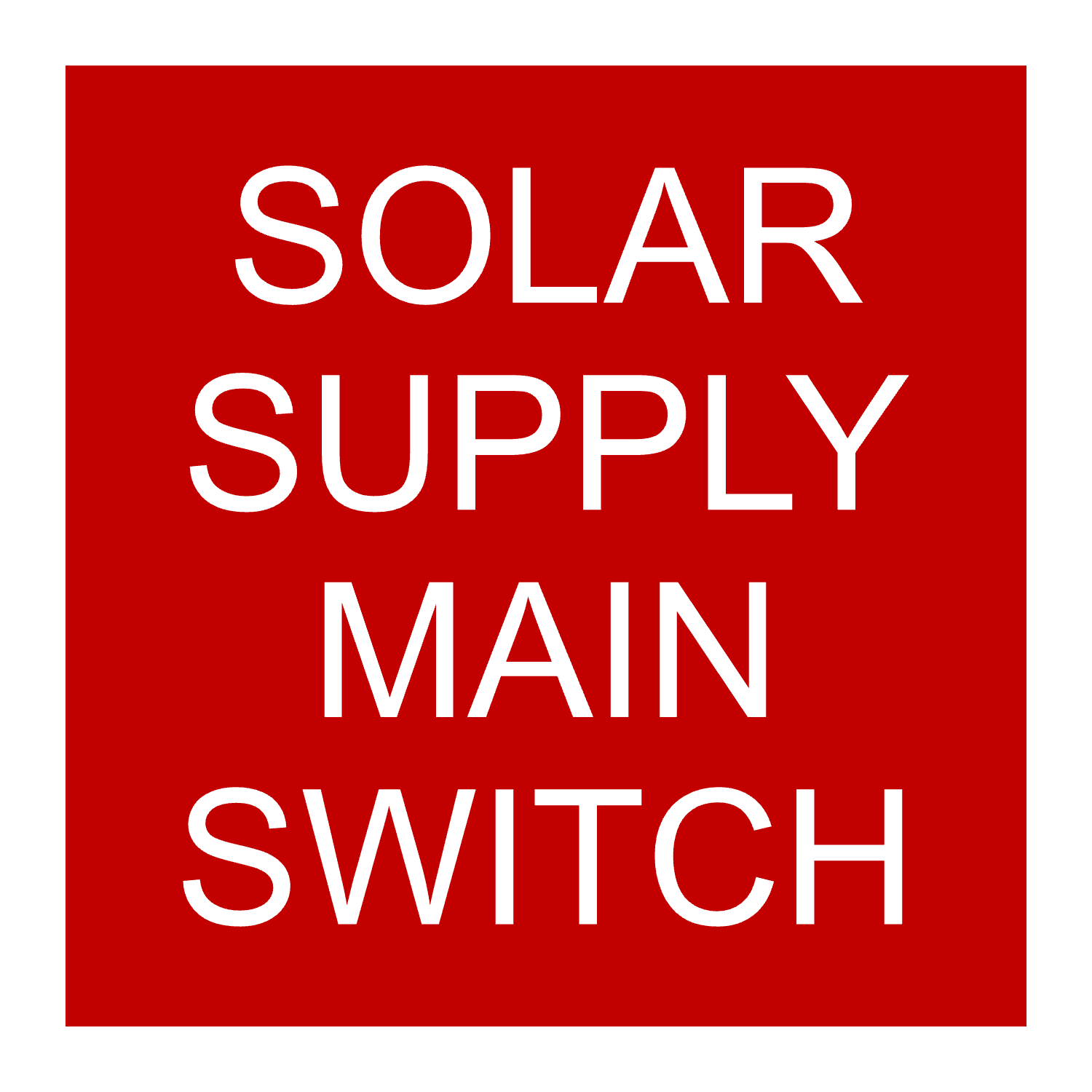 Solar Supply Main Switch