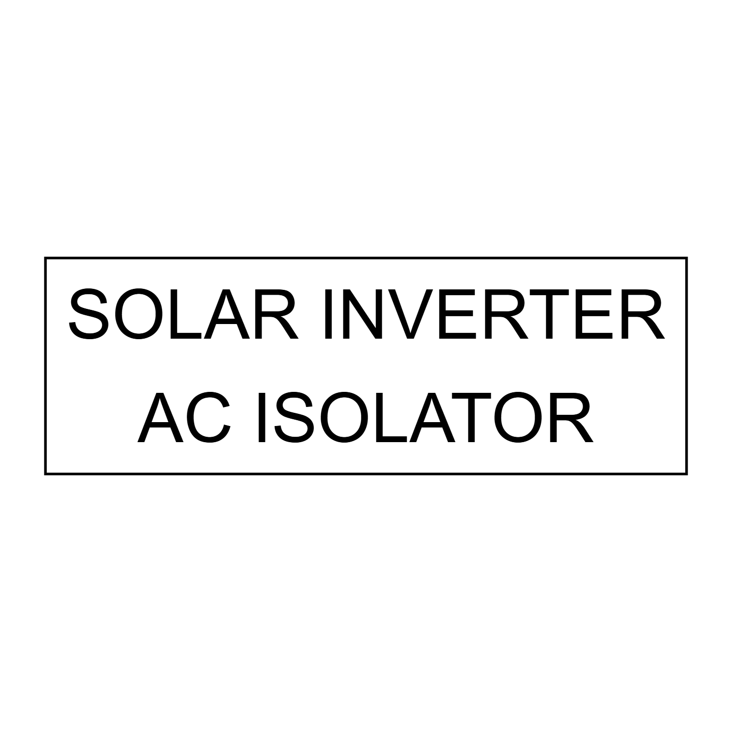 Solar Inverter AC Isolator