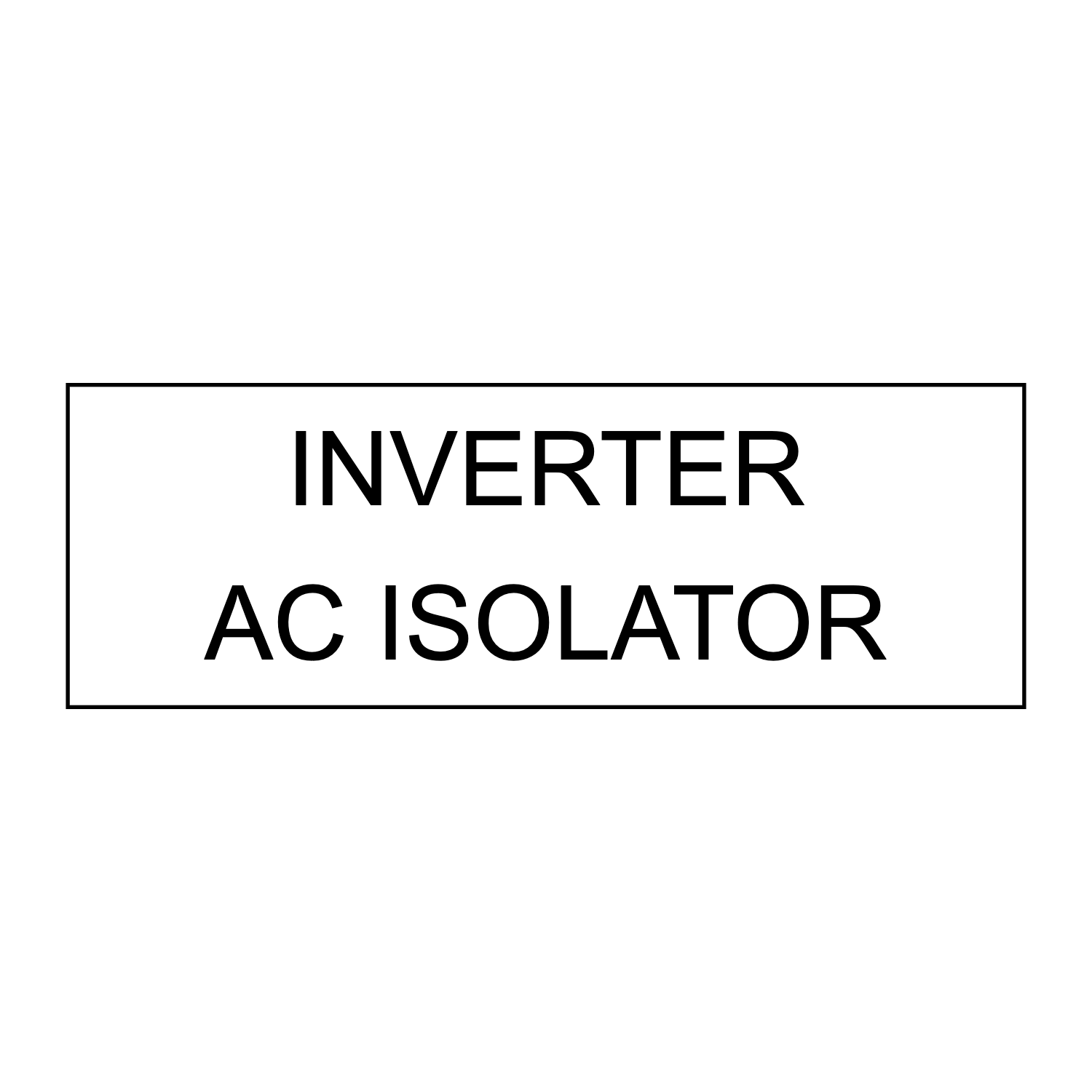 Inverter AC Isolator