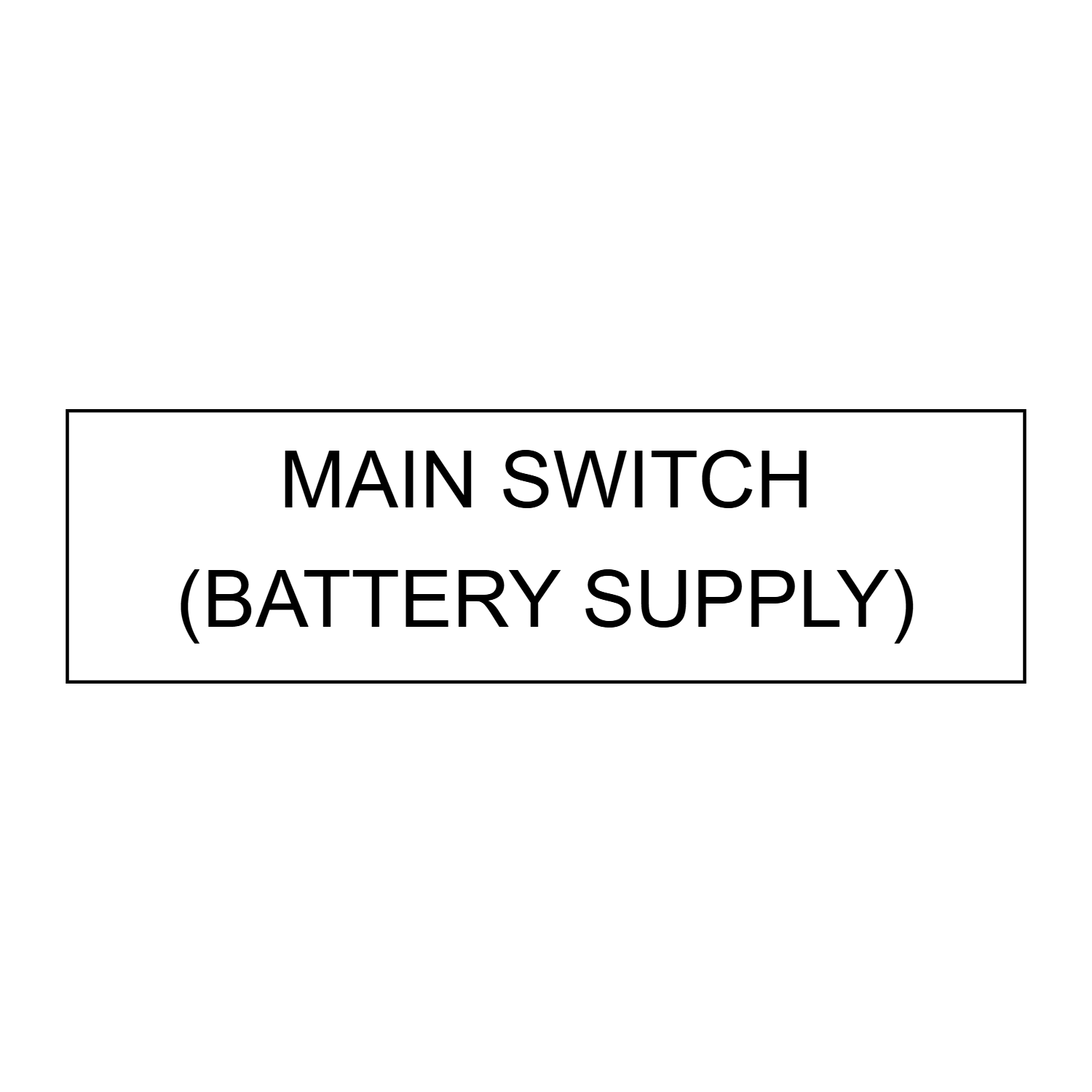 Main Switch (Battery Supply)